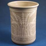 Vase: White Wheat on Stoneware